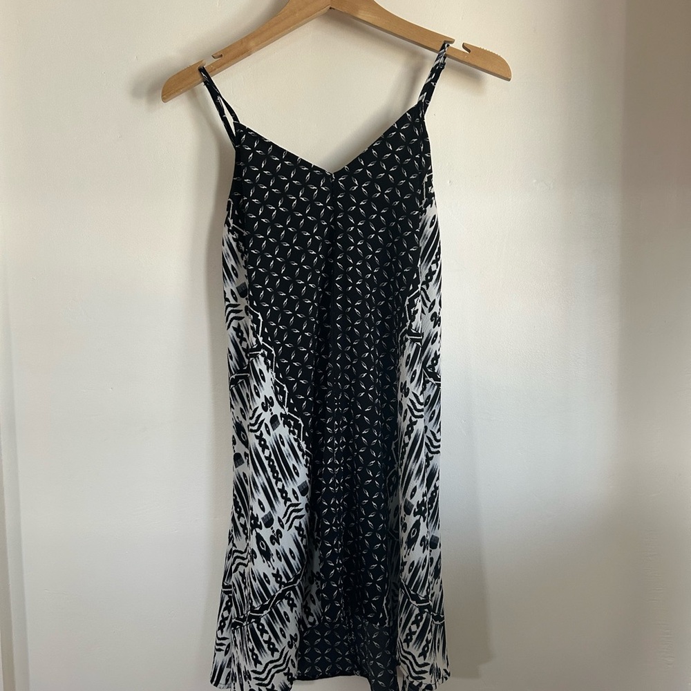 Chic Black and White Mini Dress